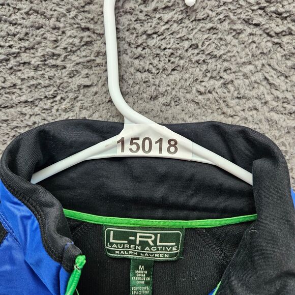 Lauren Active Ralph Lauren Quilted Jacket Women Size Medium Blue Black - Picture 8 of 8